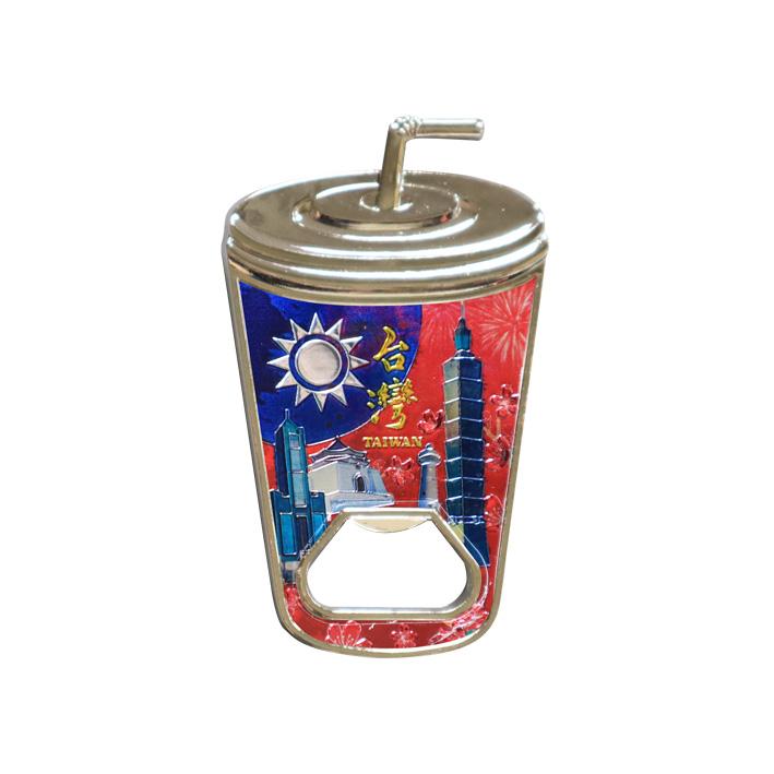 台灣必買紀念品｜珍珠奶茶造型開瓶器冰箱貼｜不生鏽鋁箔材質| 新格子文