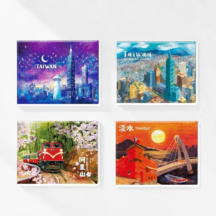 台灣紀念品油畫風景冰箱磁鐵｜質感台灣伴手禮送給外國人的禮物| 新格子