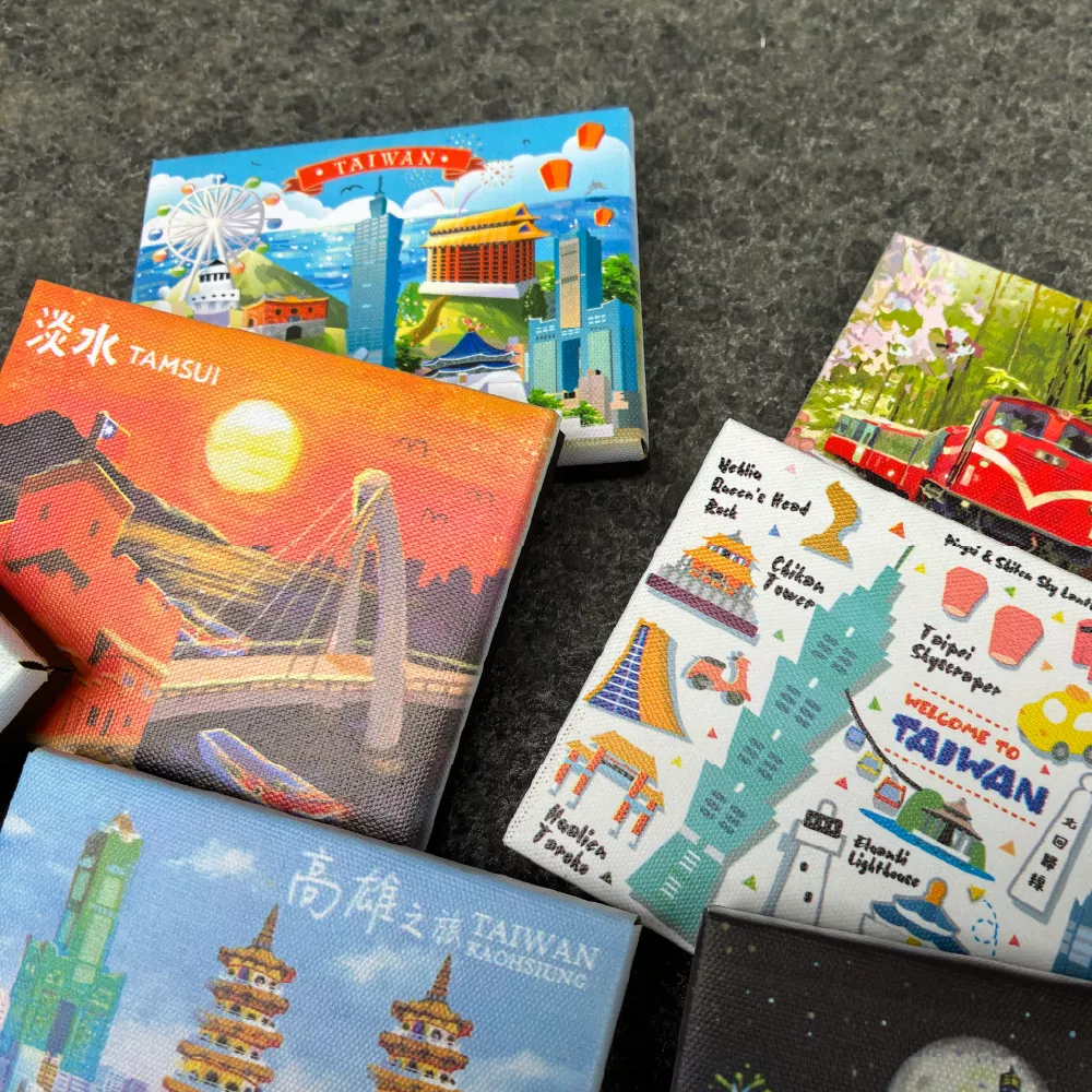 油畫冰箱磁鐵商品細節 台灣伴手禮不是吃的 最有質感的台灣紀念品 台灣文創小物