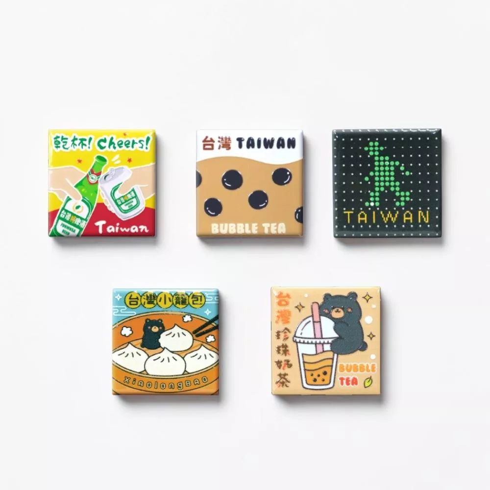 台灣美食 – 亮感磁磚冰箱貼｜Taiwan Street Foods – Bright Tile Fridge Magnet