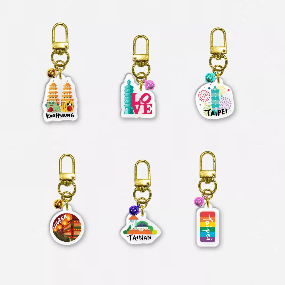 台灣景點 – 迷你壓克力鑰匙圈｜Taiwan Landmarks – Mini Acrylic Keychains