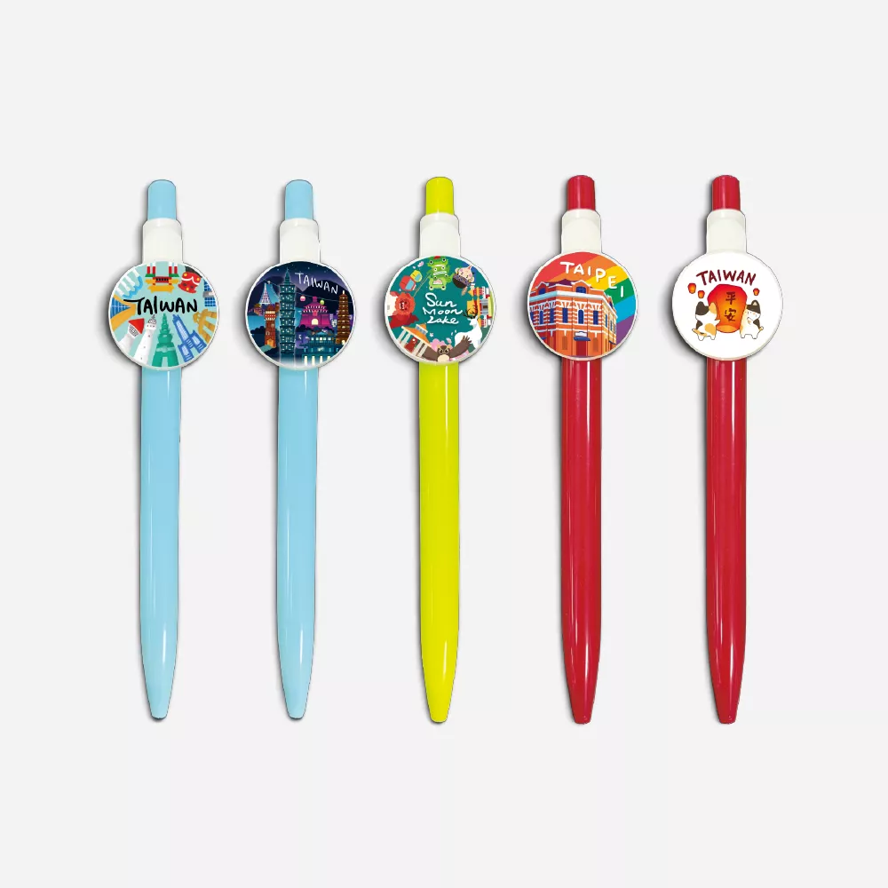台灣景點 – 馬口鐵原子筆｜ Taiwan City – Tinplate Pen