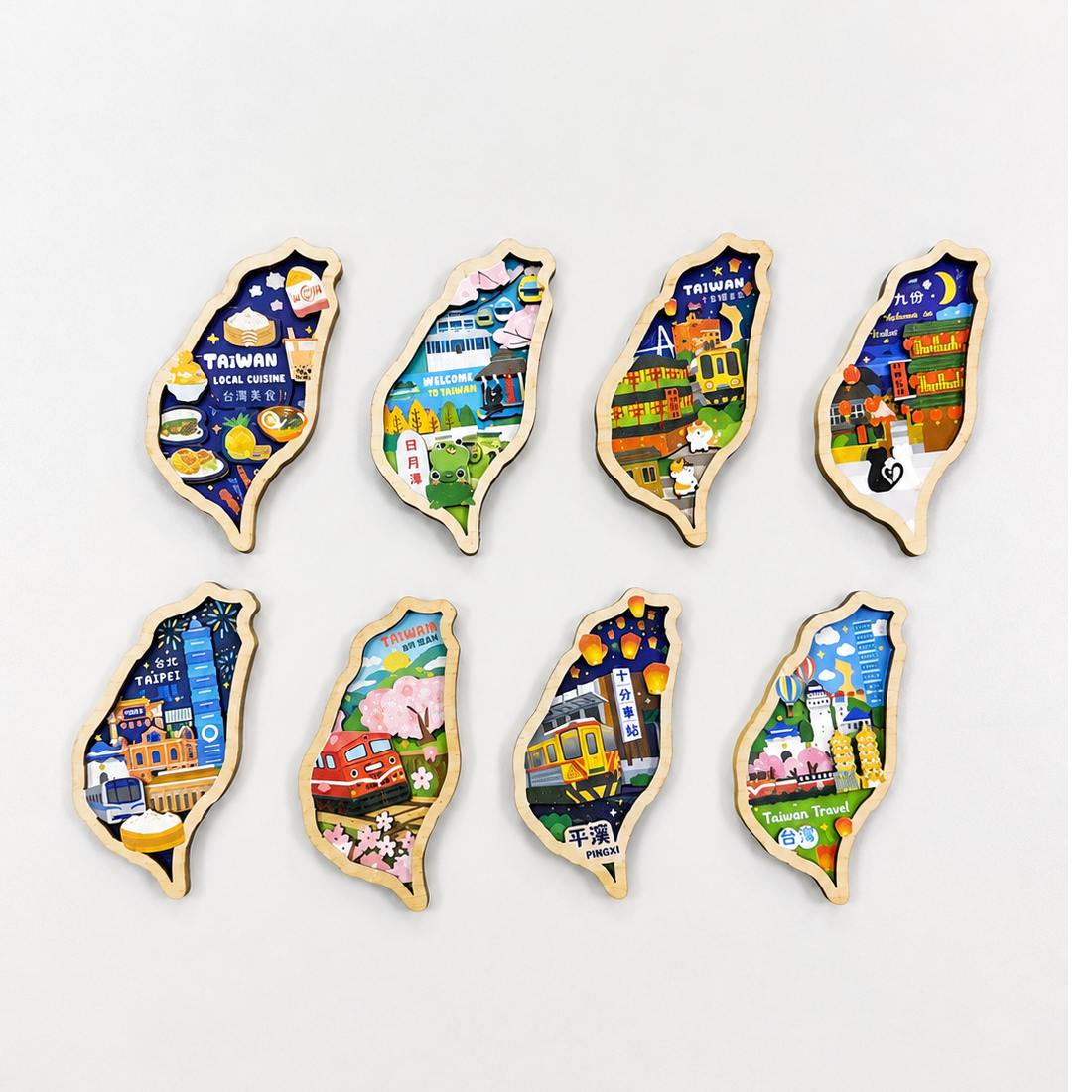 NFC感應木質冰箱貼｜NFC Wooden Fridge Magnet