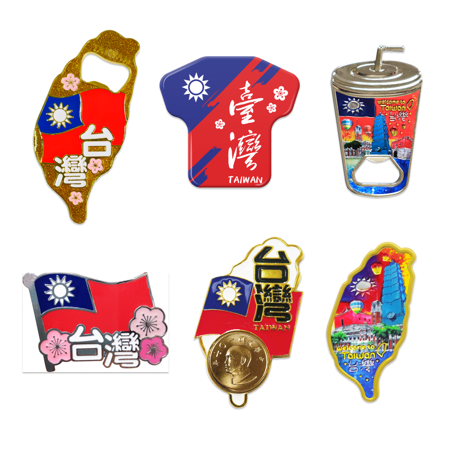 台灣國旗系列冰箱貼｜Taiwan Flag Fridge Magnet Collection