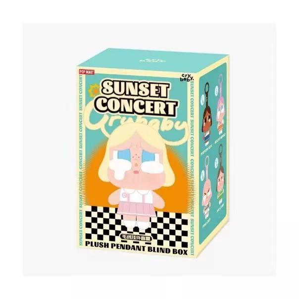 韓國POP MART CRYBABY SUNSET CONCERT哭娃夕陽演唱會毛絨盲盒吊飾包包掛件