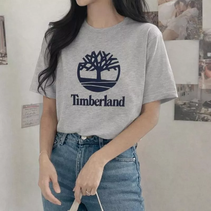 Timberland青少年短T兩入組純棉寬鬆短袖T恤男女童大LOGO百搭夏季上衣