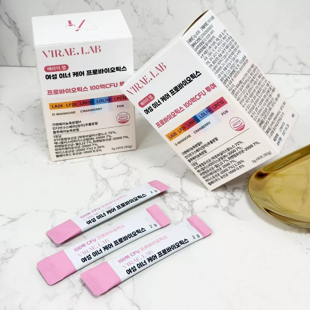 VIRAE Lab女性益生菌100億CFU蔓越莓私密益生菌30入韓國機能保健