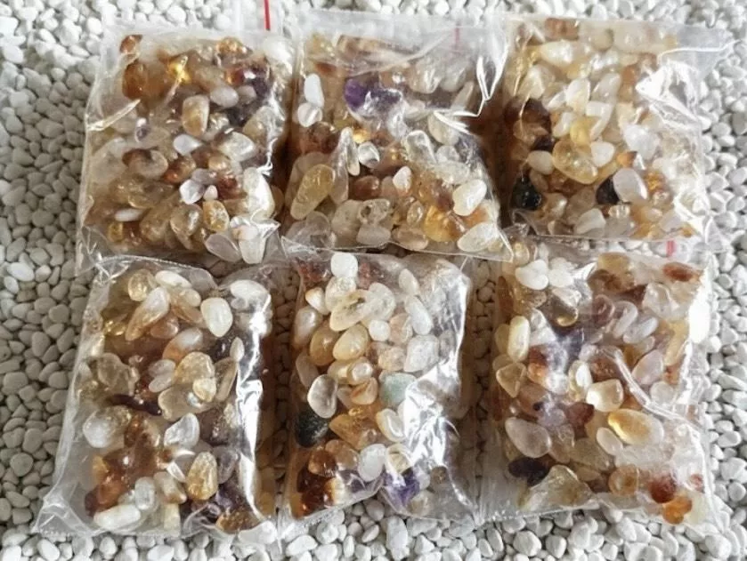 天然黃水晶碎石