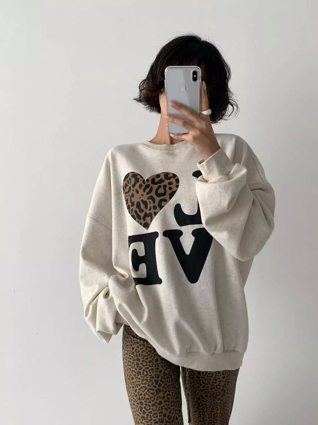 Youlin♡韓國LEGO_豹紋愛心T