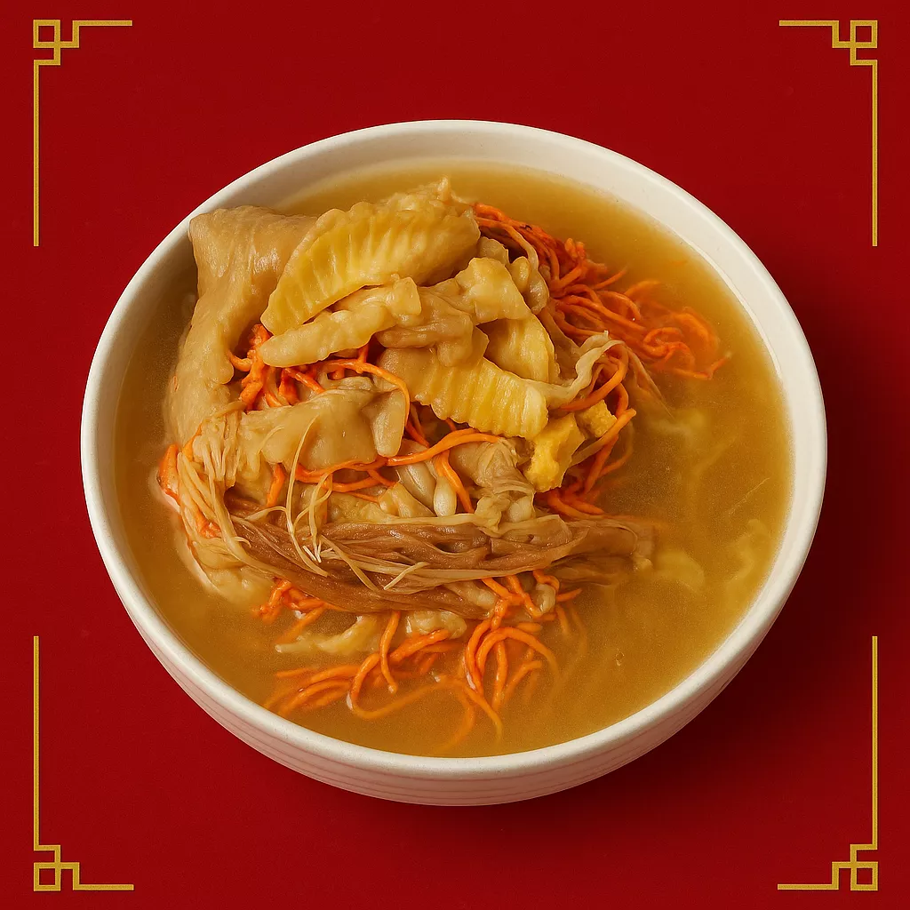 【艾里翁廚房｜2026年菜【除夕當天熟食】】魚翅蟲草人篸雞湯-純湯無料