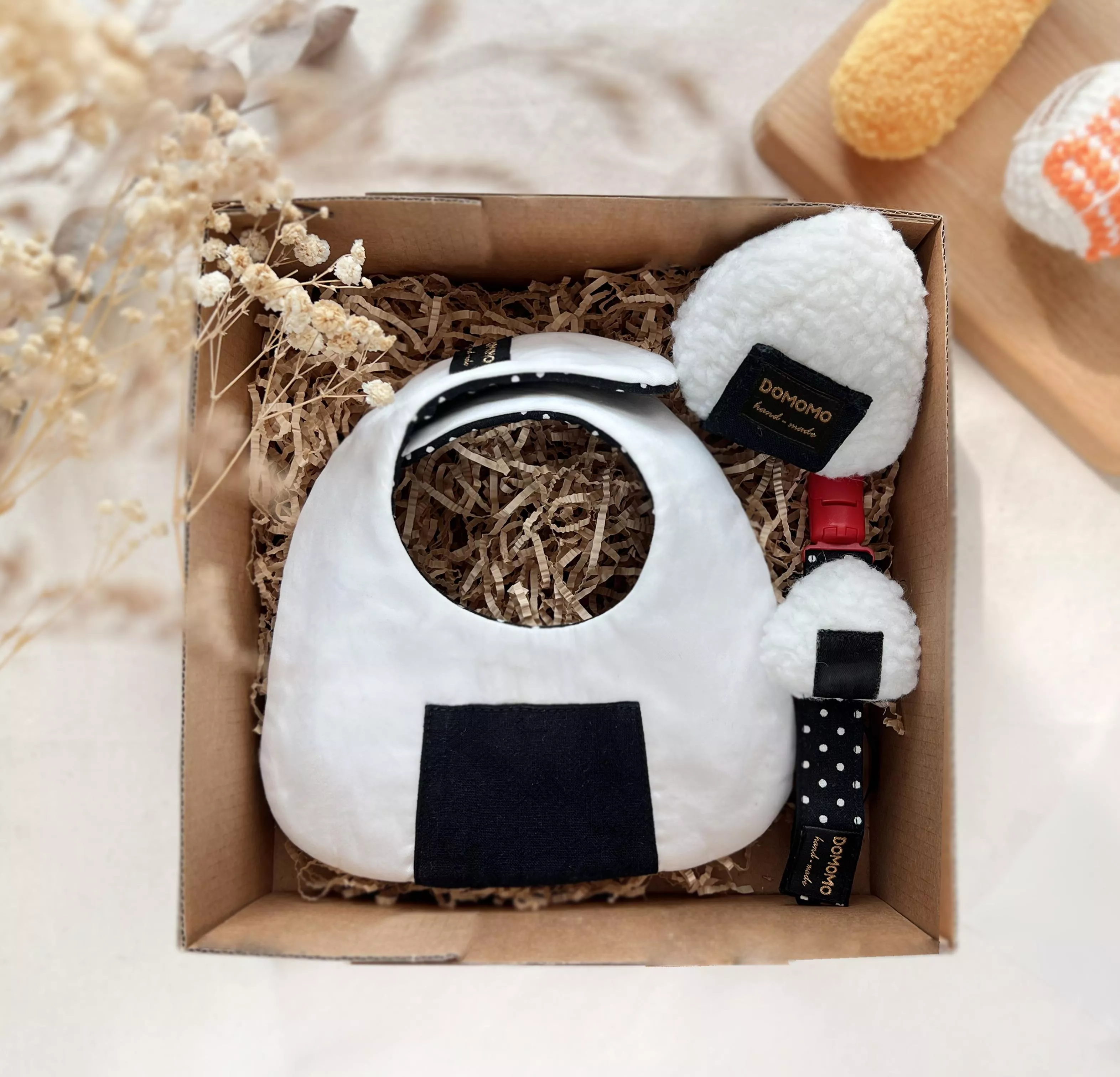 日式飯糰壽司寶寶彌月組 口水巾周歲禮