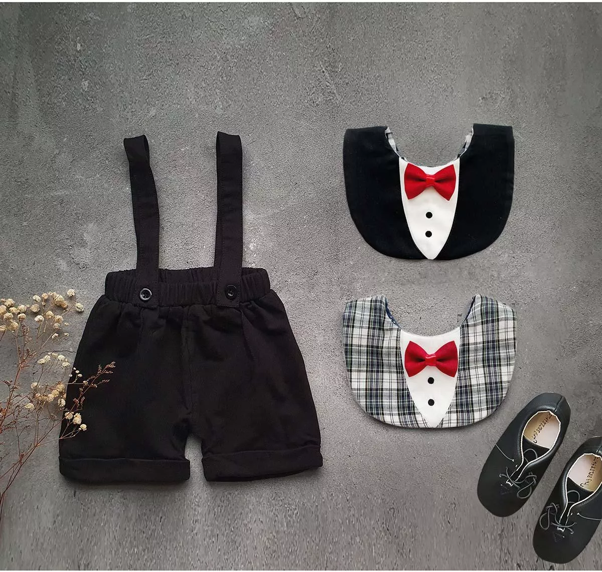 復古系列紳士領結 5色 圍兜彌月禮盒組