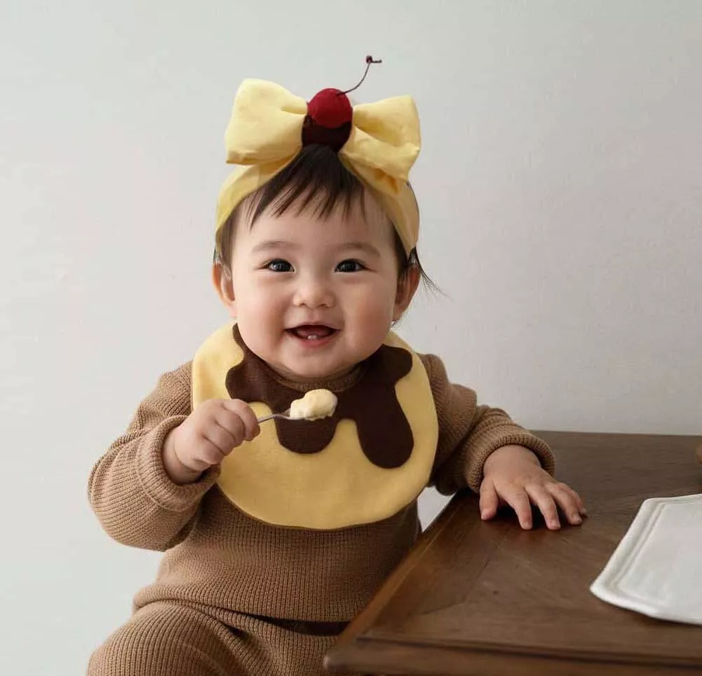 布丁 造型 寶寶髮帶