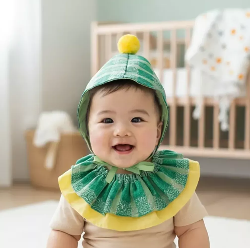 蛇彩繽紛 4種顏色 寶寶 旋轉圍兜披肩 彌月禮盒