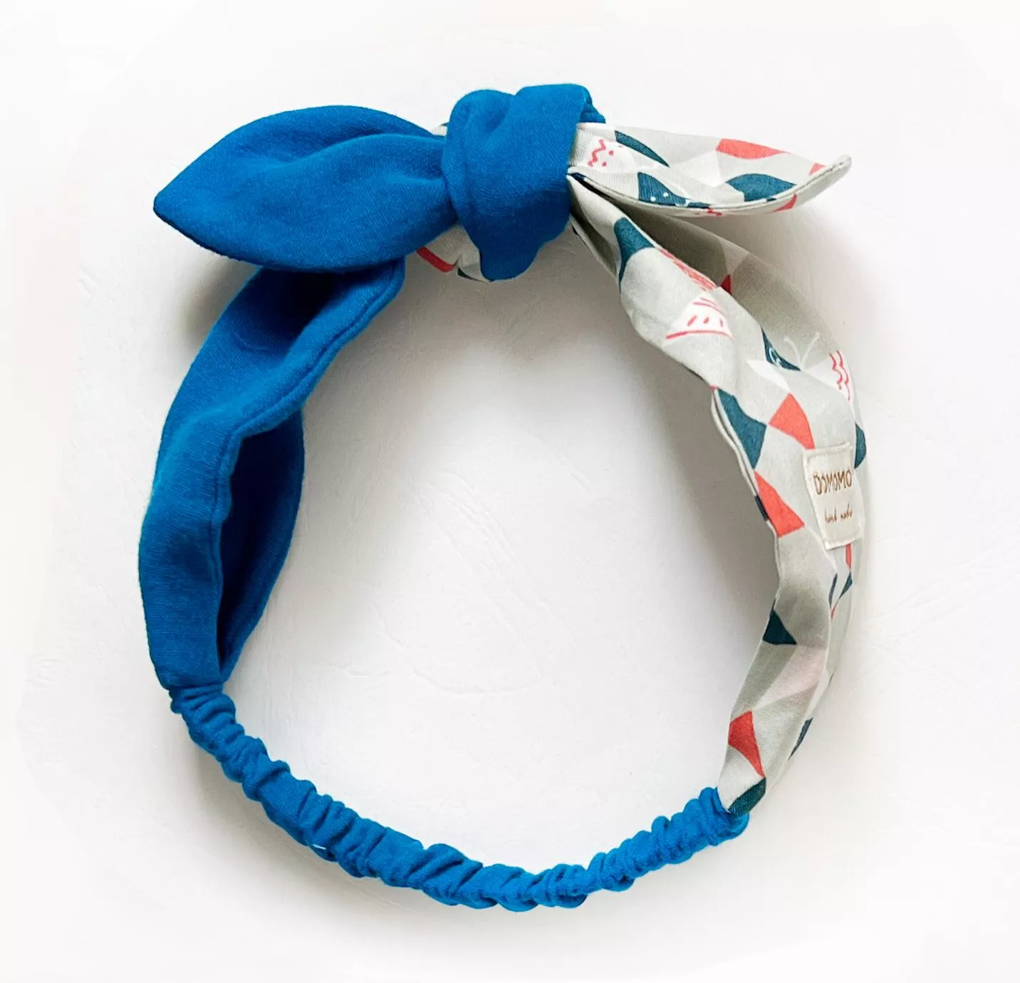 富士山配色布花寶寶 綁結髮帶