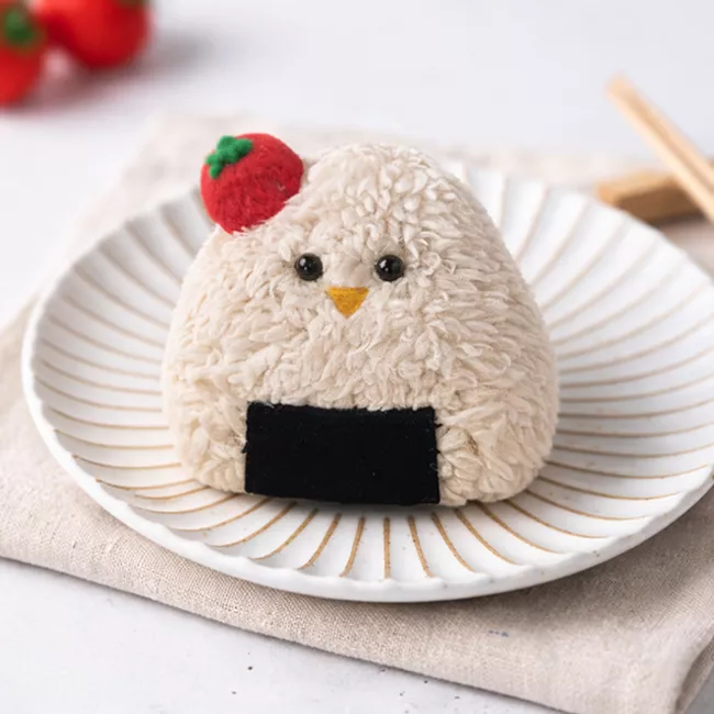 番茄雞肉 飯糰手搖鈴 安撫玩具