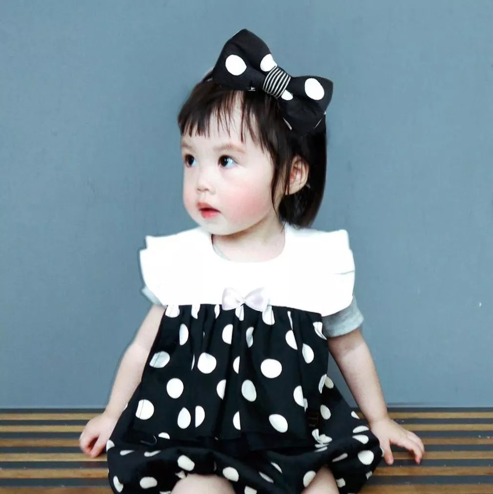 復古赫本風洋裝圍兜 口水巾