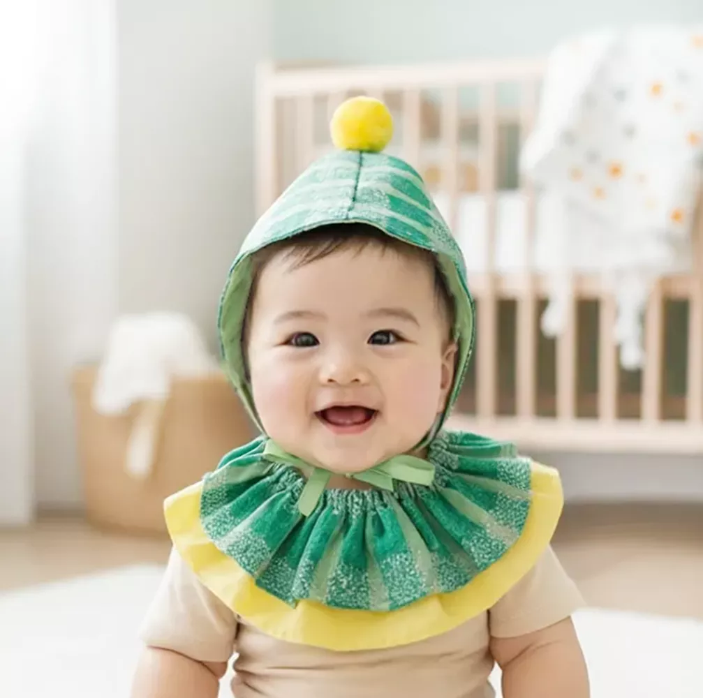 蛇彩繽紛 4種顏色 寶寶 旋轉圍兜披肩 彌月禮盒