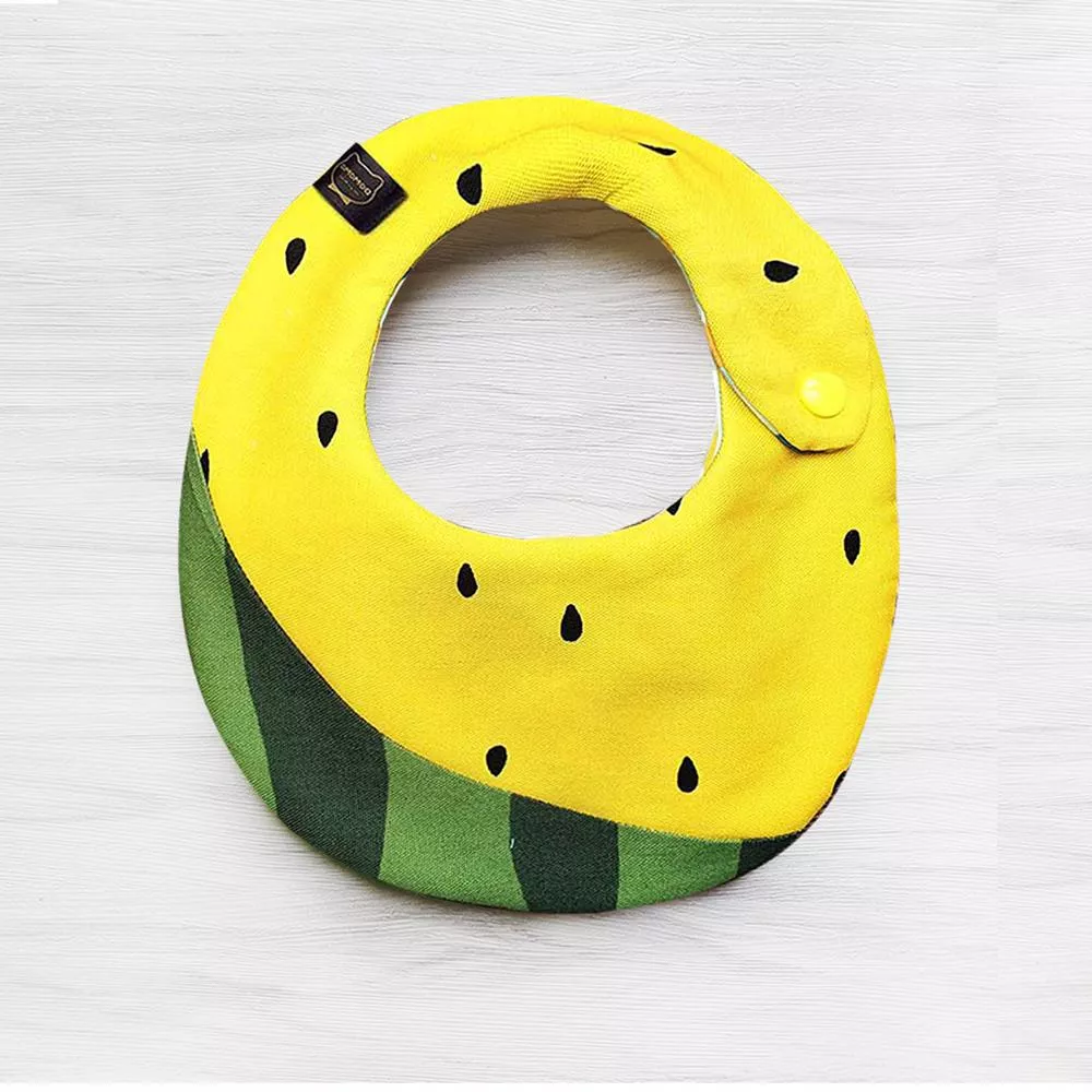 美味西瓜(黃) 雙面圍兜口水巾