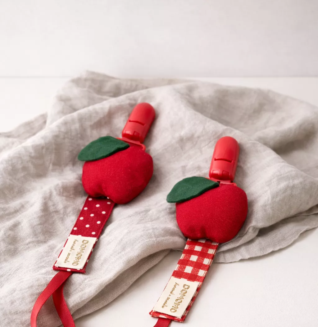 蘋果 造型 奶嘴鏈