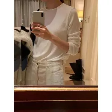 （韓國代購🇰🇷東大門）#AD03內磨毛長袖素T(黑/白/灰) Style@艾米莎am