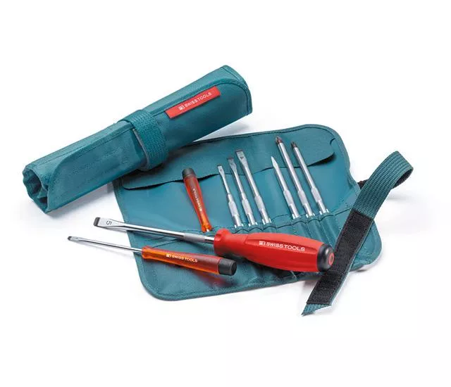 PB Swiss Tools【工具袋組】捲式收納替換螺絲頭套組 10件組
