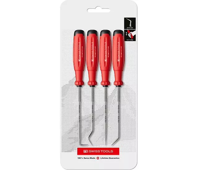 PB Swiss Tools【卡式包裝】PickTool SwissGrip Evo握把 挑針工具組 4支組