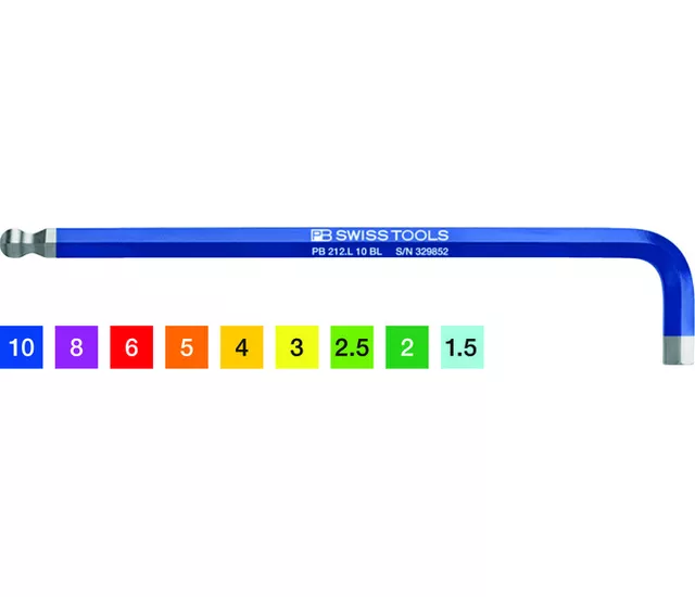 PB 212 L RB 彩虹L 型扳手，長型，附球型端