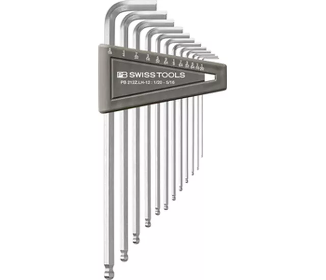 PB 212Z LH 六角扳手長型帶球頭，附實用塑膠收納座套組