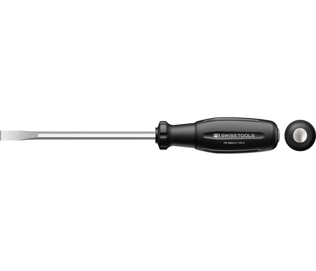 PB 38820 SwissGrip 手把 Evo 電工用平鑿，採用貫穿式刀桿設計