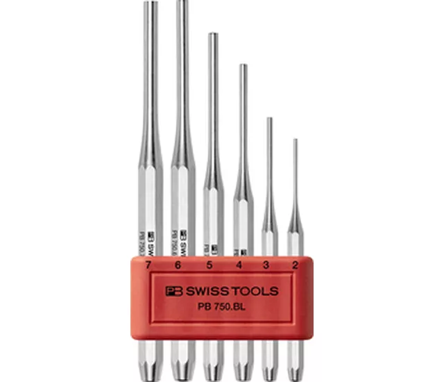 PB 750 BL 八角型銷子、定位銷沖子套組，附實用塑膠收納座