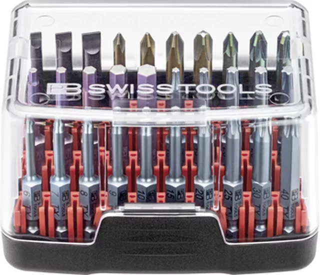 PB E6 790 BB Precision 起子頭，形狀 E 6.3 (1/4″)，套組，收納於實用的起子頭收納盒內