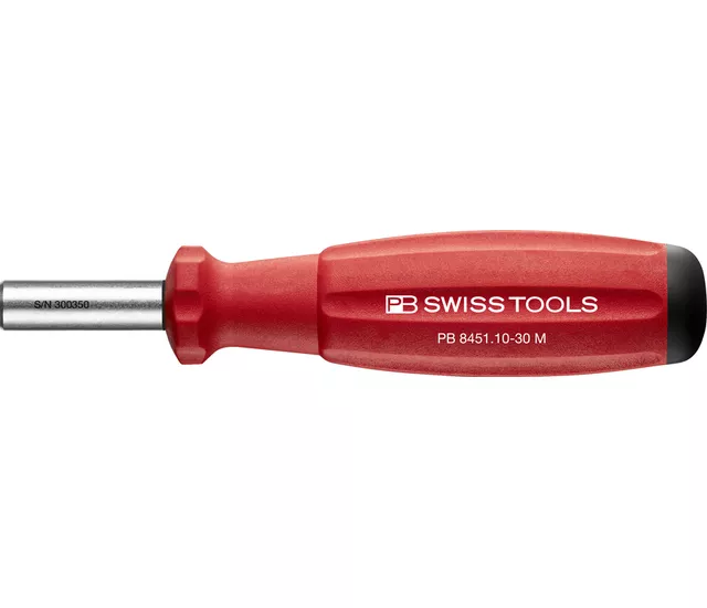 PB 8451 M  SwissGrip 手把萬用起子頭夾持座，適用於精密起子頭 C 6.3 和 E 6.3 (1/4”)