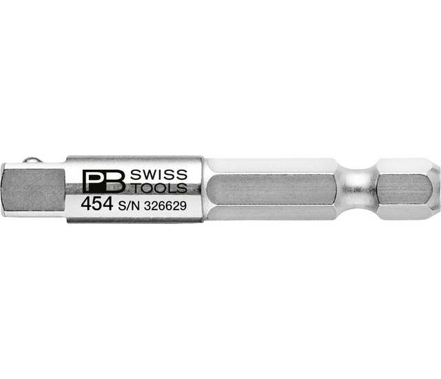 PB 454 六角 (1/4”) 轉接頭 – 方型 (1/4”) 用於套筒起子頭
