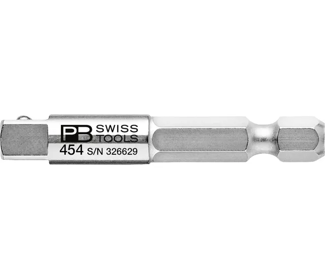 PB 454  六角 (1/4”) 轉接頭 – 方型 (1/4”) 用於套筒起子頭