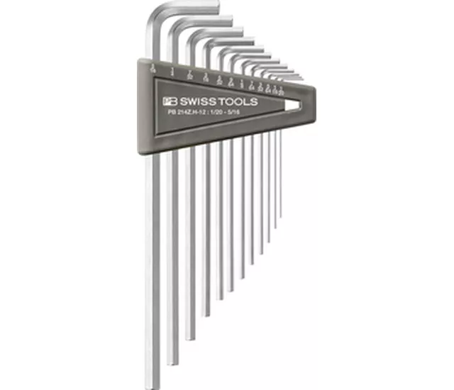 PB 214Z H L 型六角扳手，長型，套組於實用塑膠夾持座中