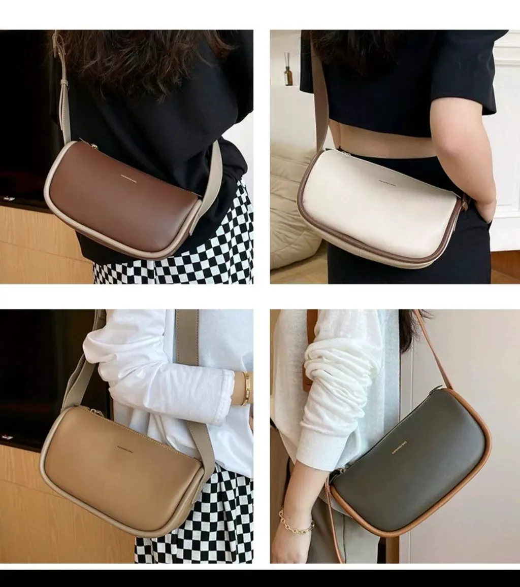 真皮時尚餃子包