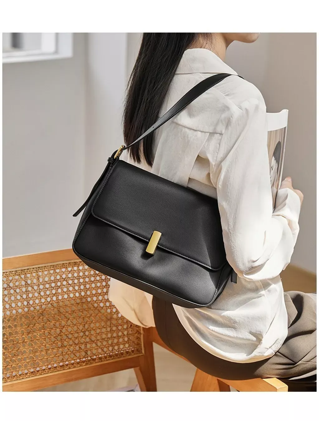 高級感時尚真皮包