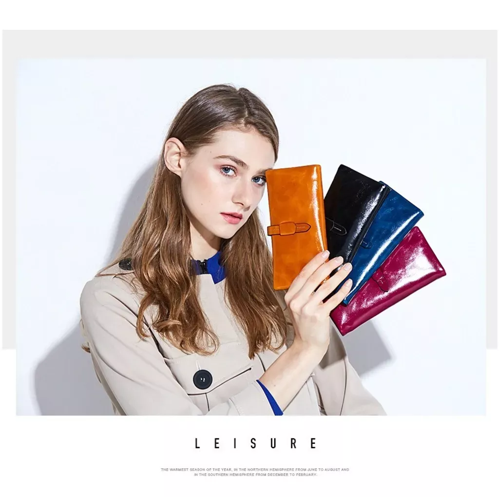 高級油蠟真皮長夾