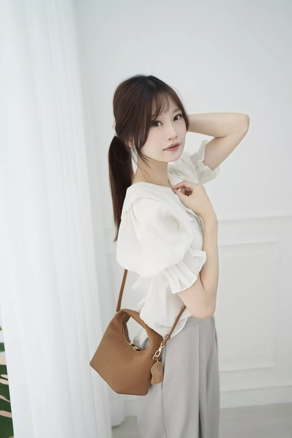 時尚輕奢高級真皮月牙包