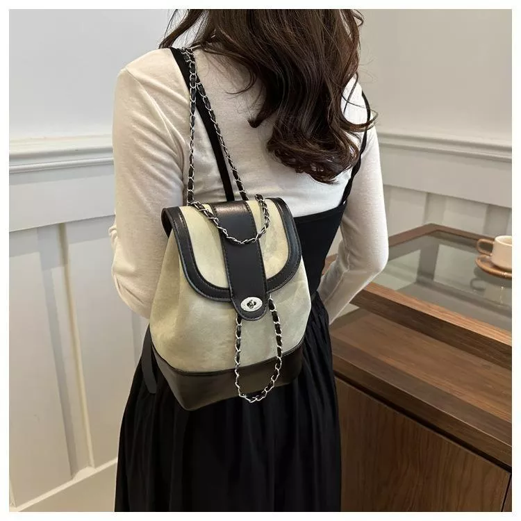 韓系鏈條百搭雙肩包