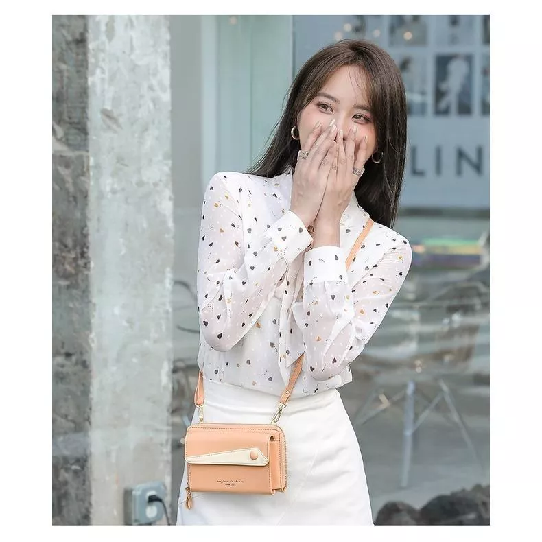 TAOMICMIC 時尚簡約拼色手機包