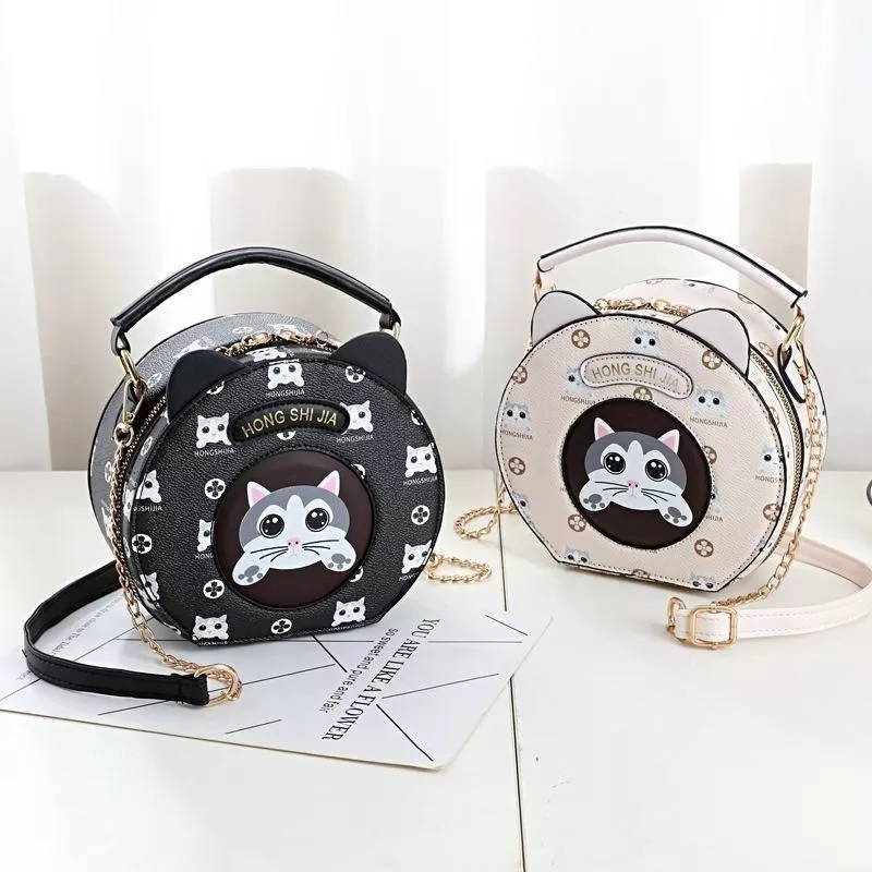 可愛貓小圓斜挎包