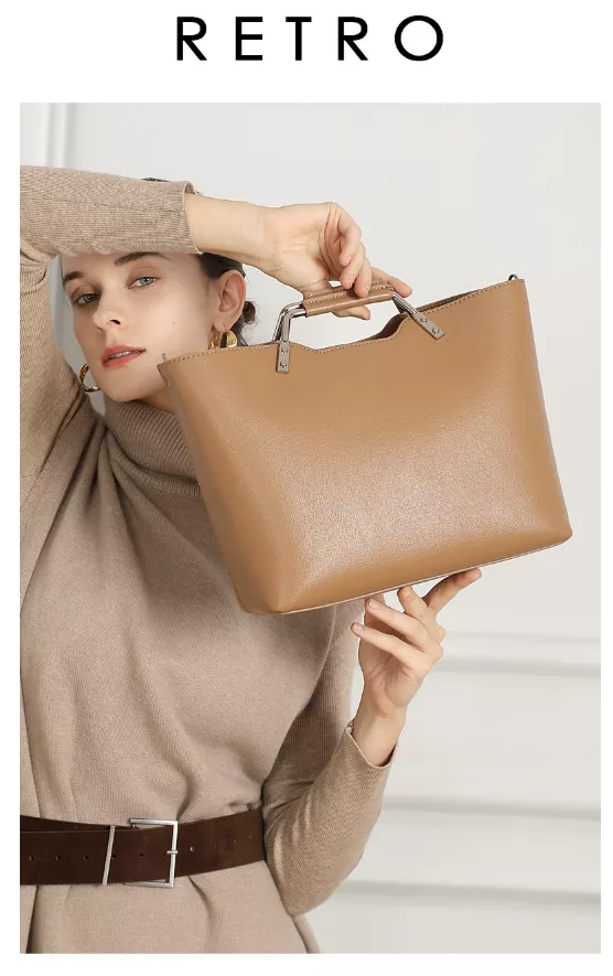 高級經典真皮斜肩手提包