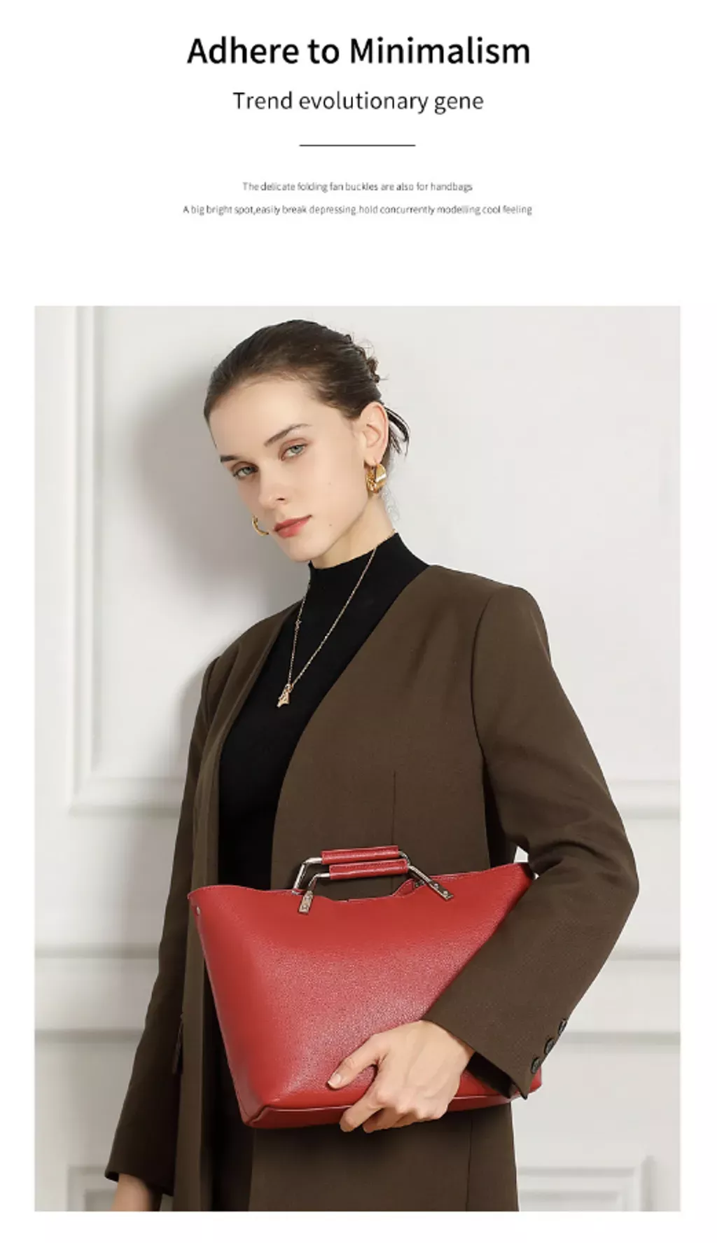 高級經典真皮斜肩手提包