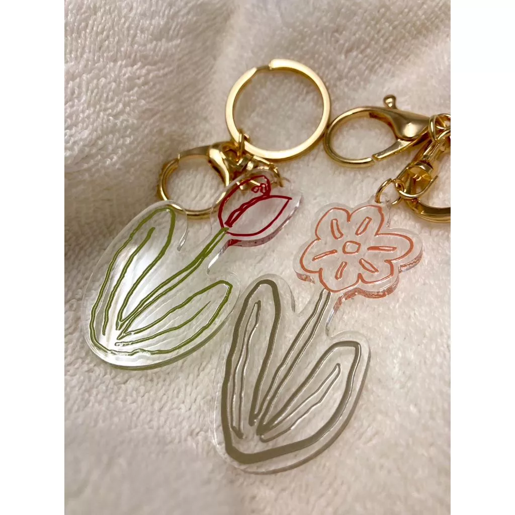 【蒔絮紙品x靈魂畫師的捷作】小花系列/奇怪的動物系列 壓克力吊飾