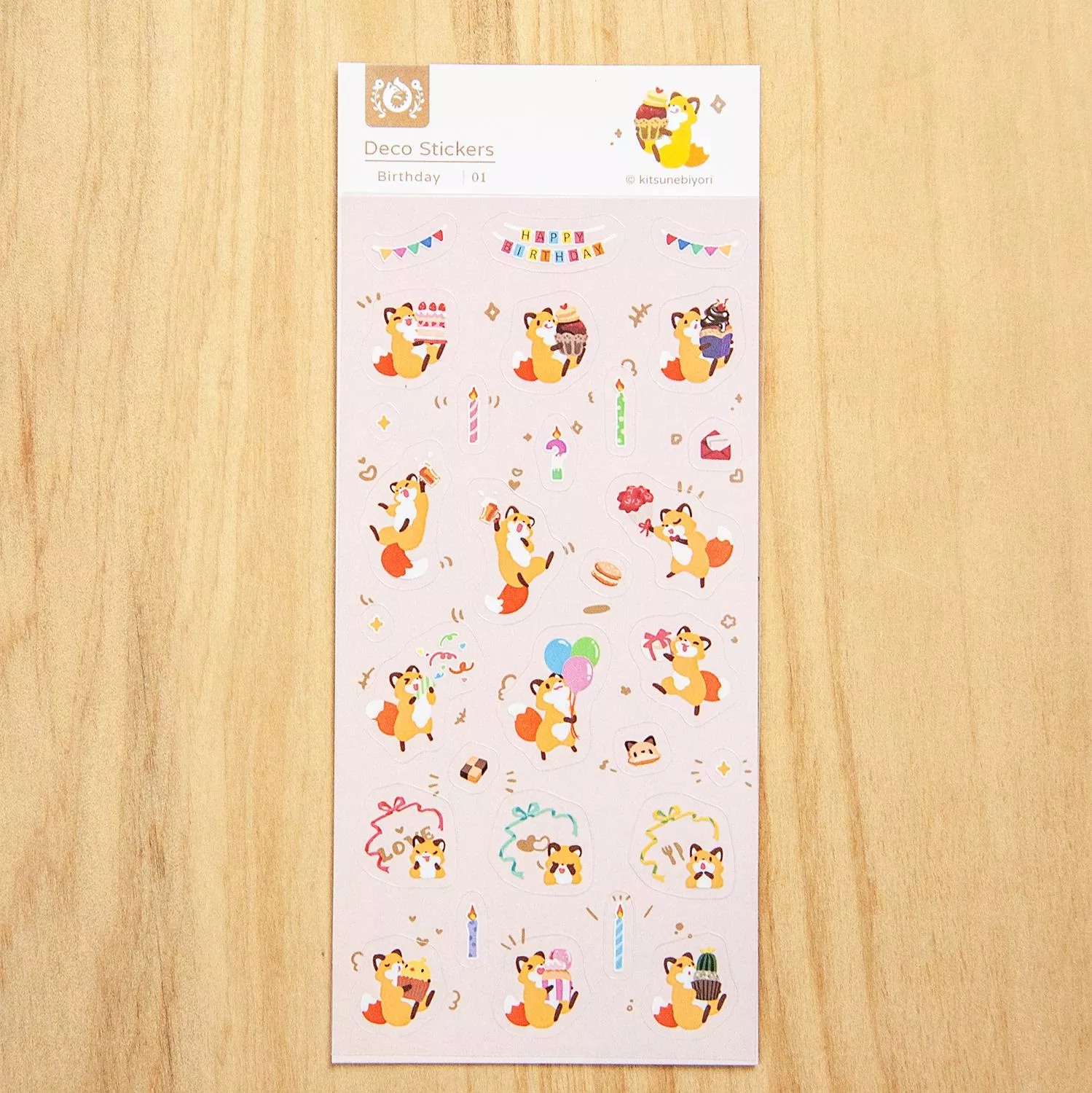 狐日和｜手帳透明貼紙