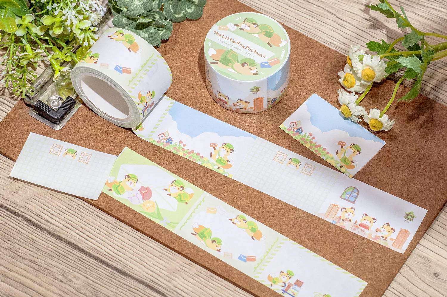 狐日和｜狐狸郵差便利貼紙捲