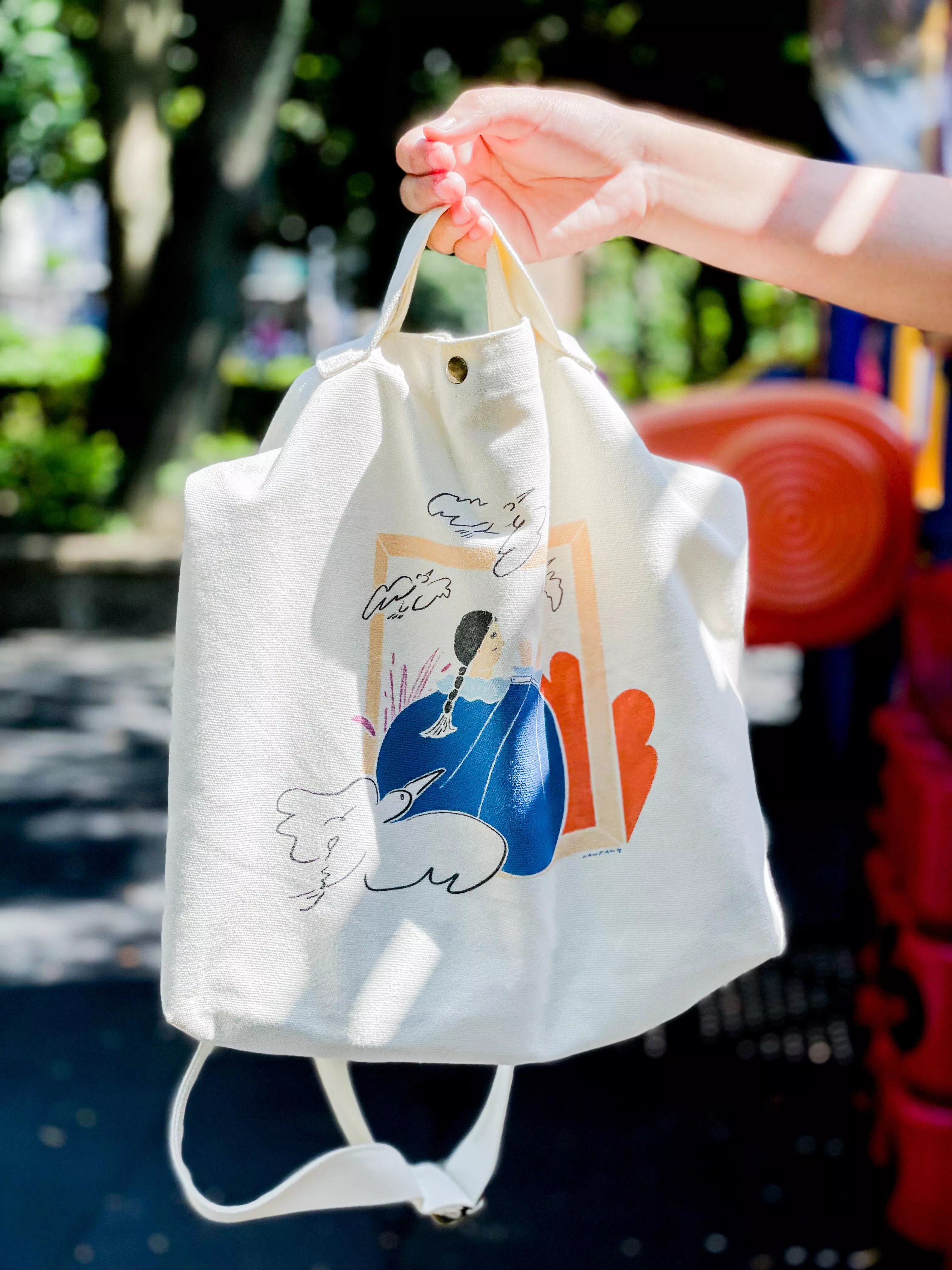 LanfangLin Illustration｜Freedom From The Heart. ʘ 帆布袋 ʘ 三用 ʘ