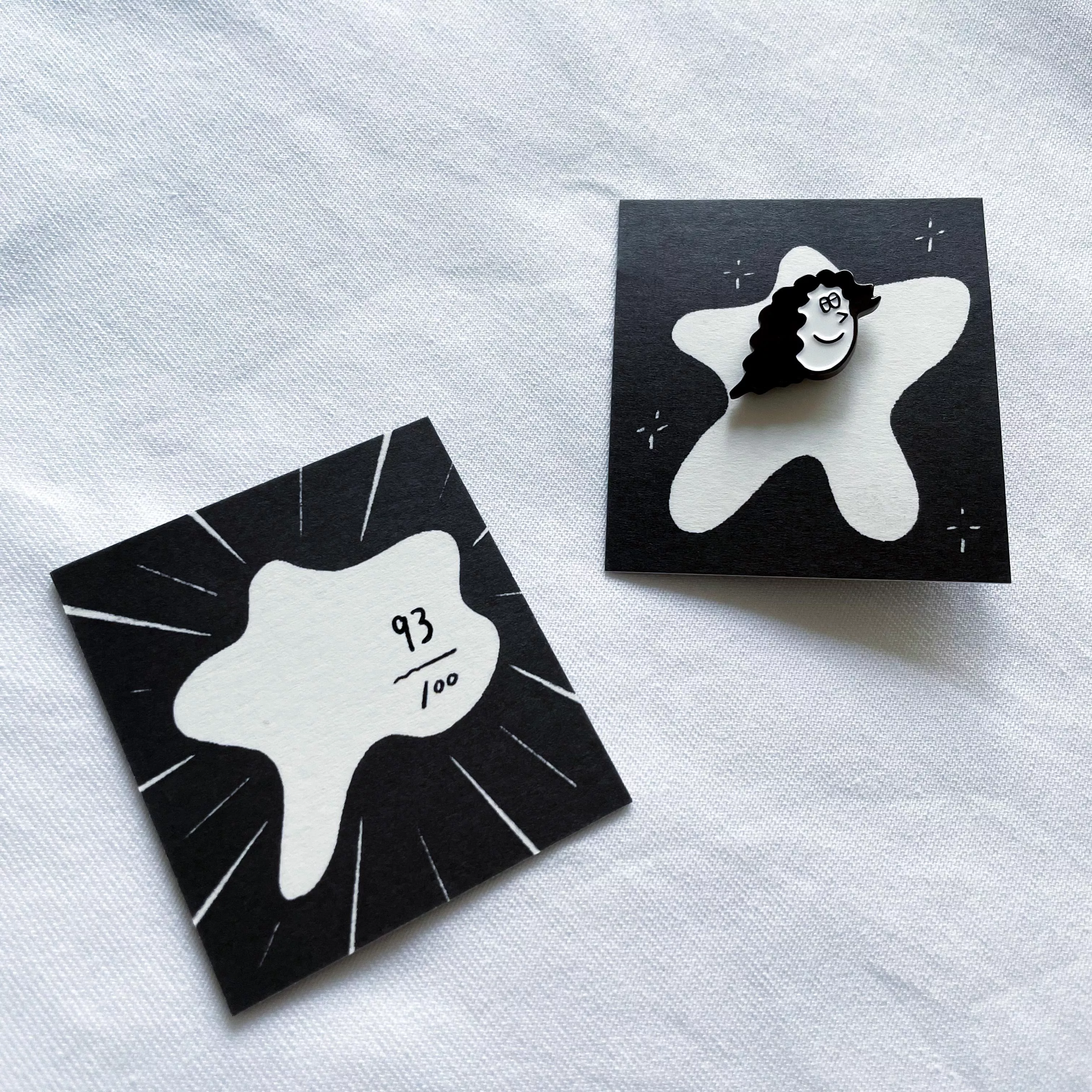 LanfangLin Illustration｜Hayyyyyy! ʘ 金屬徽章